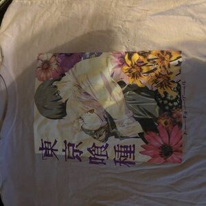 Anime Graphic T-Shirt with Floral Design